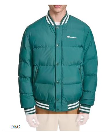 Champion Men Varsity Bomber Puffer Jacket