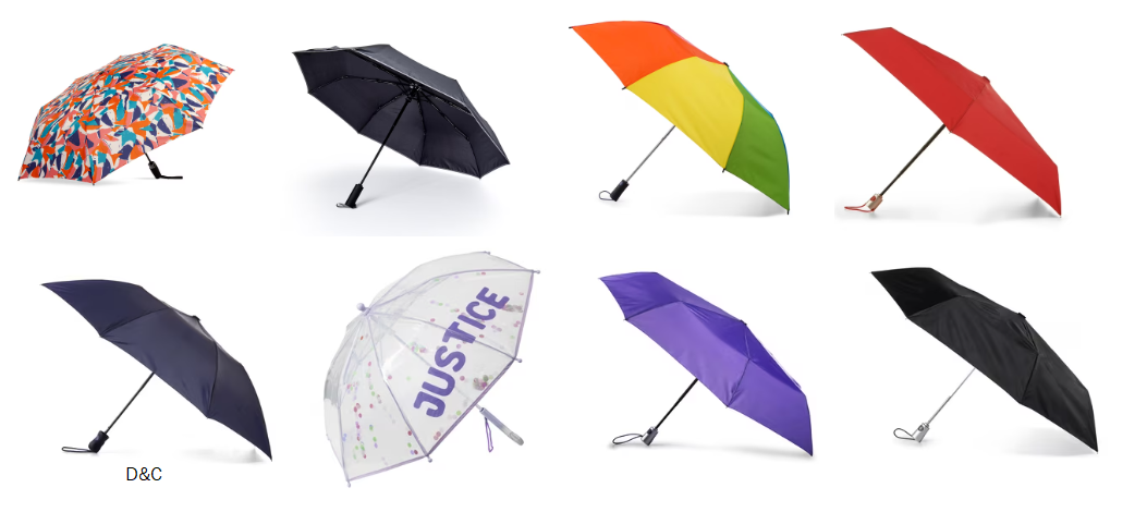 Umbrellas on sale. As low as $4