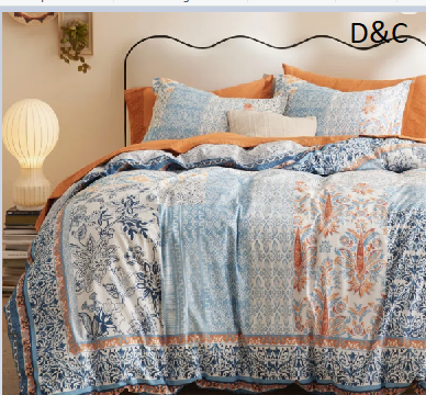 Bedsure 100% Cotton Reversible Floral Duvet Cover Set