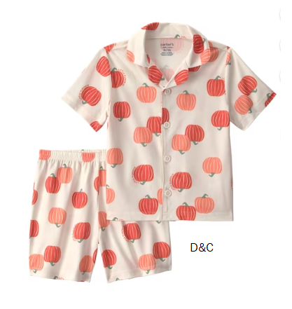 Carter’s Child of Mine Baby and Toddler Halloween Pajama Shorts Set, 2-Piece, Sizes 12M-5T