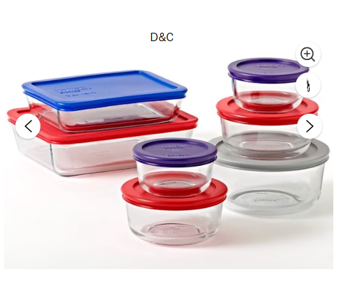 Pyrex Simply Store Glass Bakeware Set, 14 Piece
