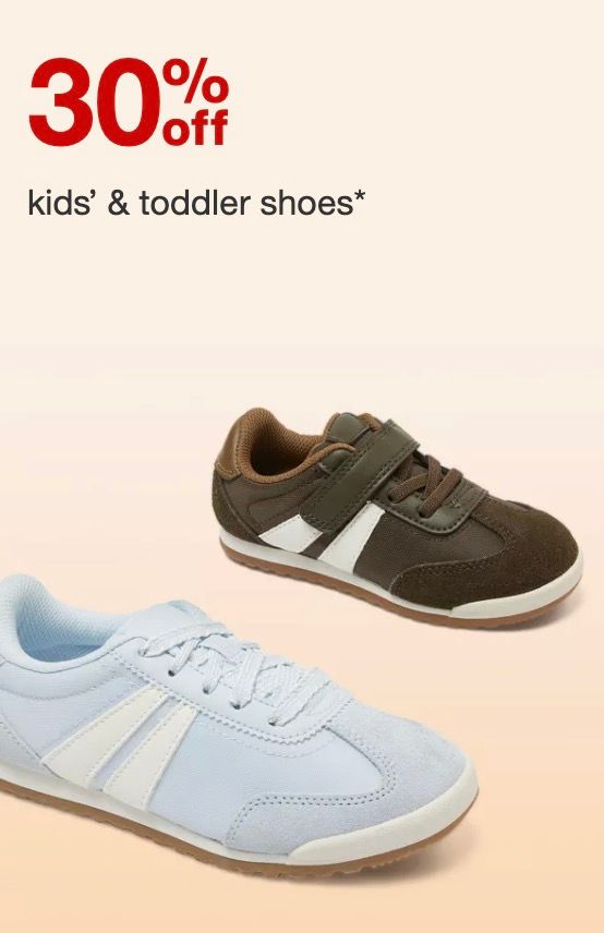 Kids & Toddlers Shoes sale! 30% OFF