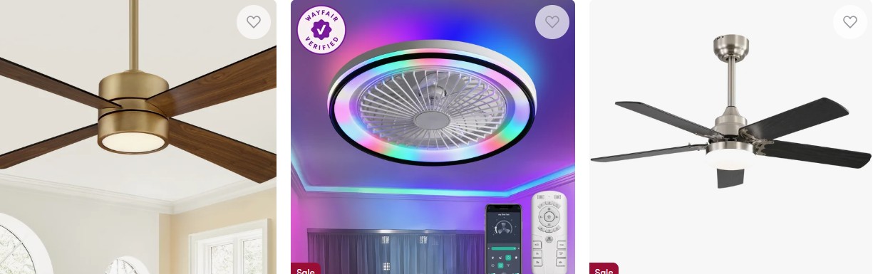 Camran 52” Brushed Brass Dimmable Ceiling Fan with LED Lights and Remote Control 6 Speeds Reversible DC Motor Timer Memory