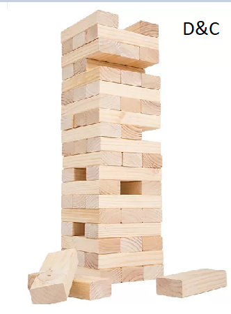 Hey! Play! Giant Wooden Stacking Blocks Game