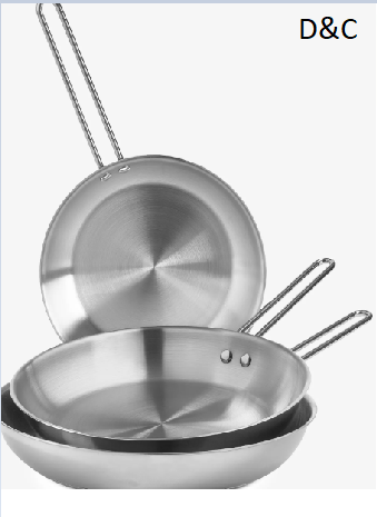 Stainless Steel Frypans, Set of 3