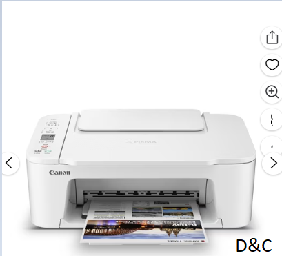 Canon PIXMA TS3722 Wireless All-In-One Inkjet Printer for Home Office