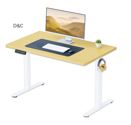 CONCETTA Electric Height Adjustable Desk, 40″x24″ Ergonomic Sit Stand Workstation, One-Touch Lift Home Office Desk, Oak