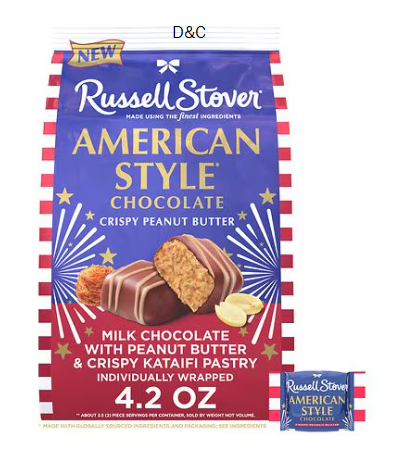 Russell Stover American Style Crispy Milk Chocolate Candy Peanut Butter & Kataifi Pastry, 4.2 oz