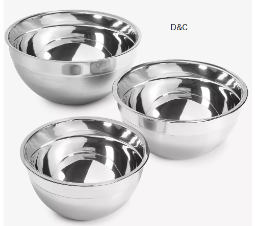 Stainless Steel Mixing Bowls, Set of 3