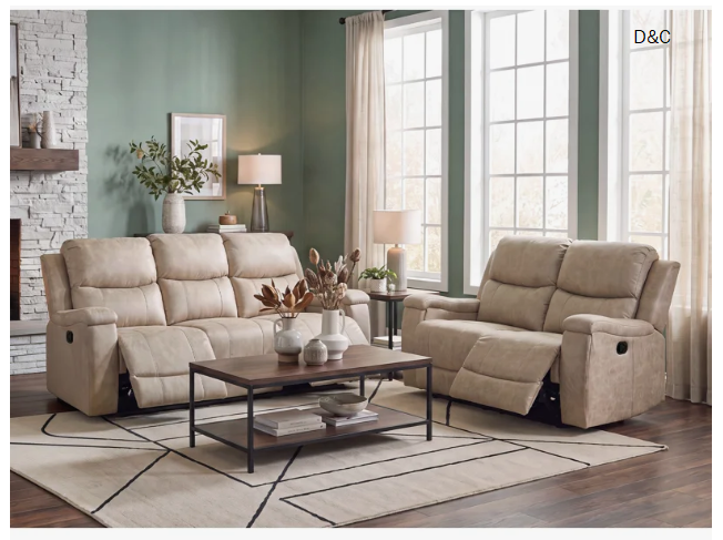 Chesa 2-Piece Faux Leather Upholstered Set Included Loveseat and Sofa