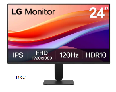 LG – 24″ IPS FHD 120Hz Monitor with HDR10 (HDMI) – Black