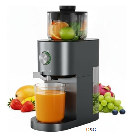 Marsail Slow Masticating Cold Press Juicer Machines, High Juice Yield, Self-Feeding with 5.4” Large Chute for Whole Vegetables & Fruits, Reverse Function