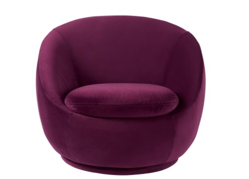 Better Homes & Gardens Mira Swivel Accent Chair, Merlot Velvet