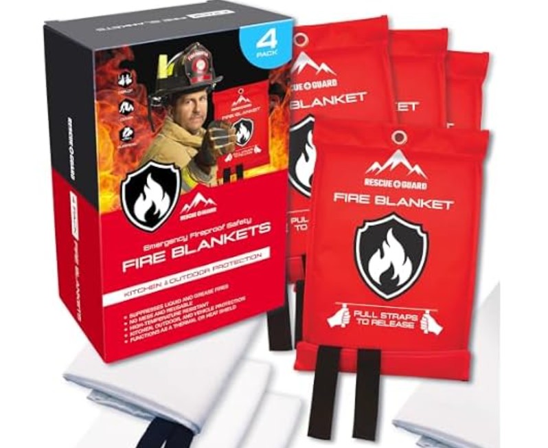 Emergency Fire Blanket 40×40 4-Pack