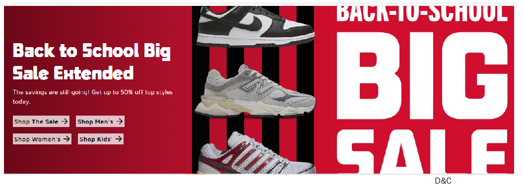 Foot Locker – Back to School SaleUp to 40% off extended