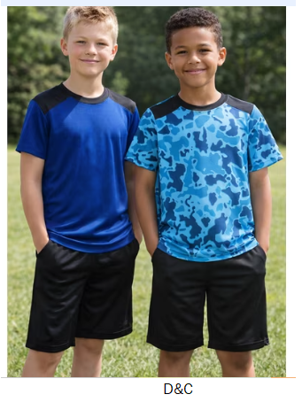 Russell Athletic Boys Performance Short Sleeve Mesh T-Shirts, 2-Pack, Sizes 4-18