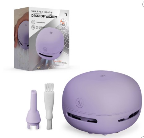 Sharper Image Desktop Cordless Vacuum Purple