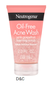 Neutrogena Oil-Free Pink Grapefruit Acne Wash Face Scrub, 2 fl. oz