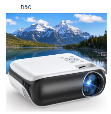 Groview Native 1080P Movie Projector, 4K Outdoor Projector with WiFi and Bluetooth, 350 ANSI Lumens, Auto Keystone & Electric Focu, 200″ Display Home Theater Mini Projector for Indoor and Outdoor