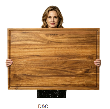 Sentsu 36×24 Extra Large Acacia Wood Cutting Boards with Juice Groove and Handles, 5XL Stove Top Cover Thick Heavy Duty Pre-Oiled