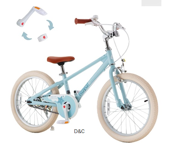 RoyalBaby EZ Kids Bike 18″ Convertible Balance to Pedal Bike