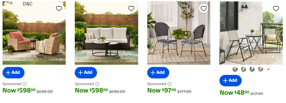 outdoor furniture sale
