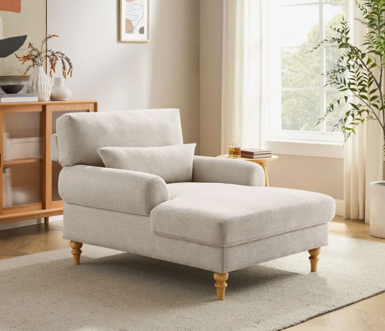 Jazier Upholstered Chaise Lounge with Adjustable Backrest