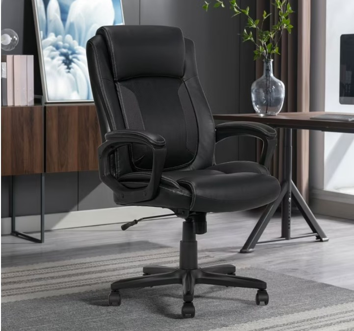 Serta Mid-Back Office Chair With Mesh Accents And Memory Foam