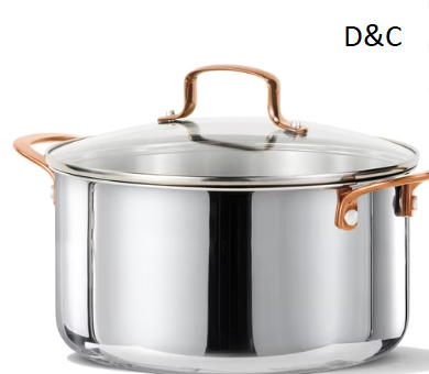 Carote 5QT Tri-Ply Stainless Steel Stock Pot with Lid, Induction Compatible Soup Pot for Cooking