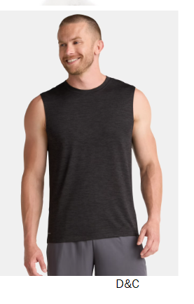 Athletic Works Men’s & Big Men’s Jersey and Space Dye Muscle Tee, Sizes XS-5XL