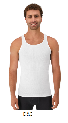 Hanes Men’s Tank Tops Undershirt, Moisture-Wicking, Cotton Ribbed Tanks, White or Black/Grey Multipacks