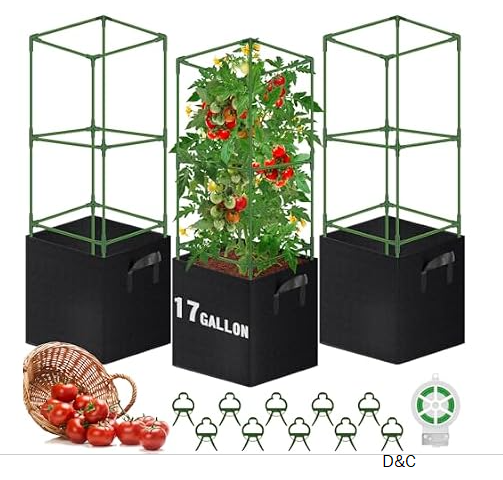 $14.99 WLLEYAY 3 Pack Square Tomato Cages