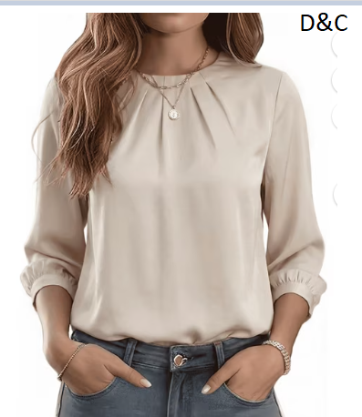 SOMER Women Blouse Pleated Tops for Women
