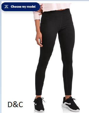 Athletic Works Women’s Active Fit Mid Rise Leggings, Sizes S-XXL