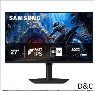 Samsung – 27″ Odyssey G4 (G40H) Fast IPS FHD 300Hz 1ms AMD FreeSync Prem Gaming Monitor