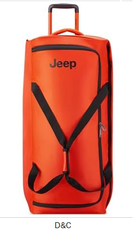 Jeep JS009D Two Wheel Rolling Travel Duffle Bag