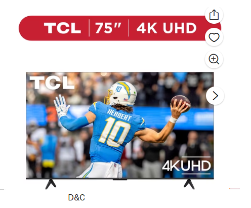 TCL 75â€ Class S5 (75S571G) 4K UHD HDR LED Smart TV with Google TV (NEW 2024)