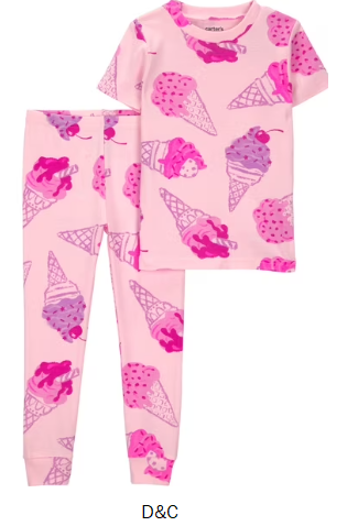 Carter’s Child of Mine Toddler Pajama Set, 2-Piece, Sizes 12M-5T