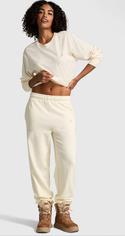 Ivy Fleece Campus Bling Sweatpants