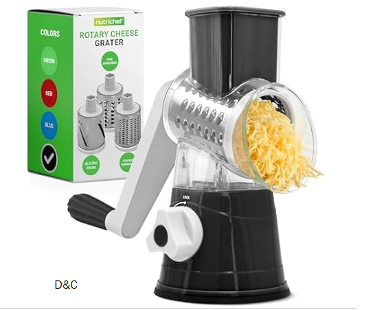 NutriChef Cheese Grater Shredder Strong Suction Base