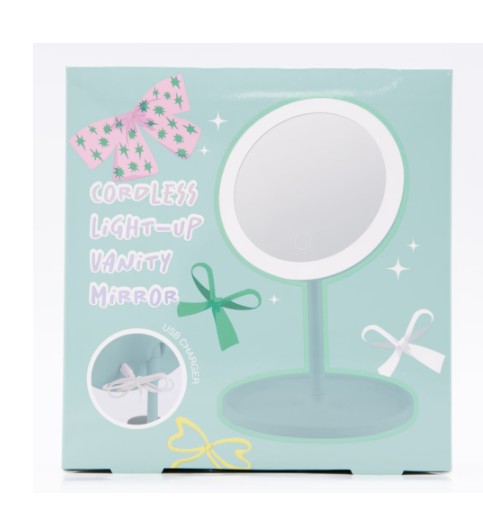 Cordless Light-Up Vanity Mirror, Three Adjustable Light Modes