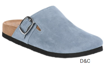 Time and Tru Women’s Buckle Clogs, Blue