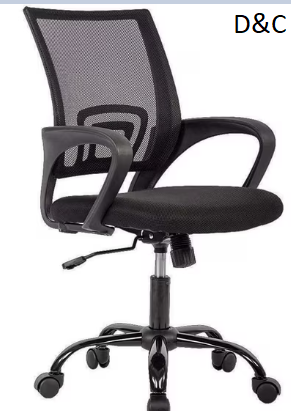 BestOffice Ergonomic Home Office Chair, Adjustable Lumbar Support and Height, with Arms, Black