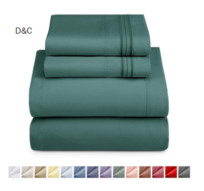 Nestl King Sheets Set, Instantly Soft, Deep Pocket Bed Sheets King 4 Piece, Luxury Soft Microfiber King Size Sheets, Forest Green