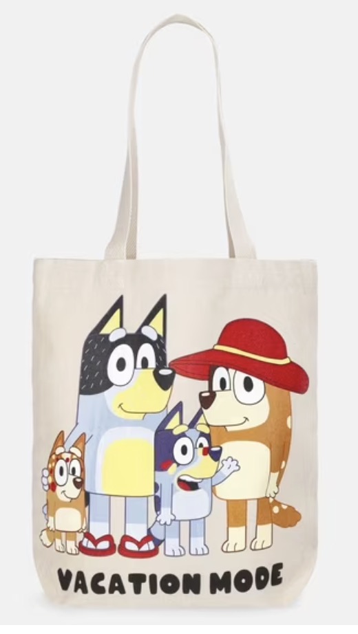 Bluey Women’s Vacay Mode 13.5″ Tote Bag