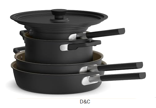 BELLA 9-Piece Store More Cookware Set Black