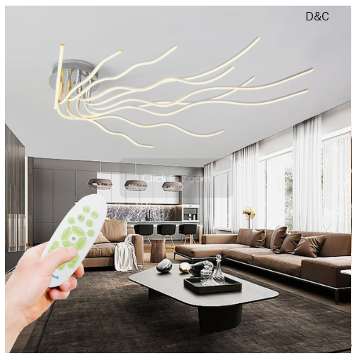 Kiotti Plastic LED Flush Mount LED Modern Ceiling Light Ceiling Lights Dimmable with Remote Control