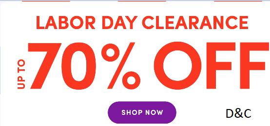 Labor Day clearance sale