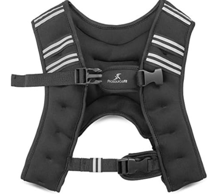 ProsourceFit Exercise Weighted Training Vest – 10lb, Black