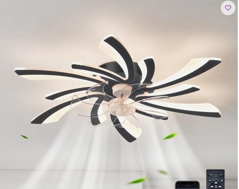 Abson 30.71″ 7 – Blade Reversible LED Dimmable Ceiling Fan With Light And Remote